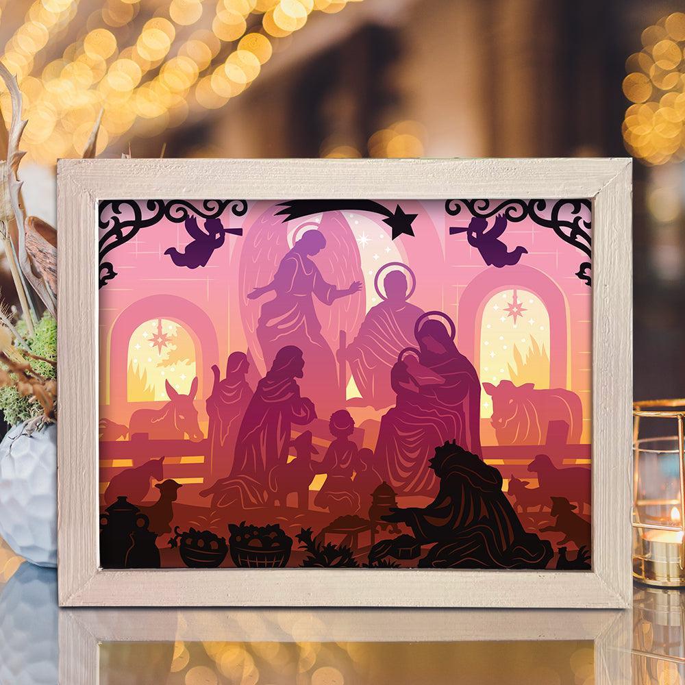 Christmas Nativity – Paper Cut Light Box File - Cricut File - 8x10 inches - LightBoxGoodMan - LightboxGoodman