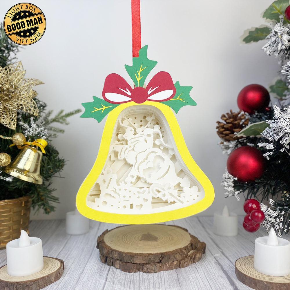 Christmas Santa - Bell Lantern File - Cricut File - LightBoxGoodMan - LightboxGoodman