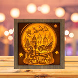 Christmas Snowball Landscape 2 - Paper Cutting Light Box - LightBoxGoodman