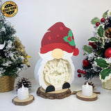 Christmas Snowman 3 - Paper Cut Gnome Light Box File - Cricut File - 10x7 inches - LightBoxGoodMan - LightboxGoodman
