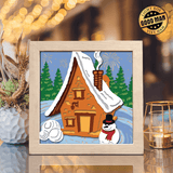 Christmas Snowman 6 – Paper Cut Light Box File - Cricut File - 8x8 inches - LightBoxGoodMan - LightboxGoodman
