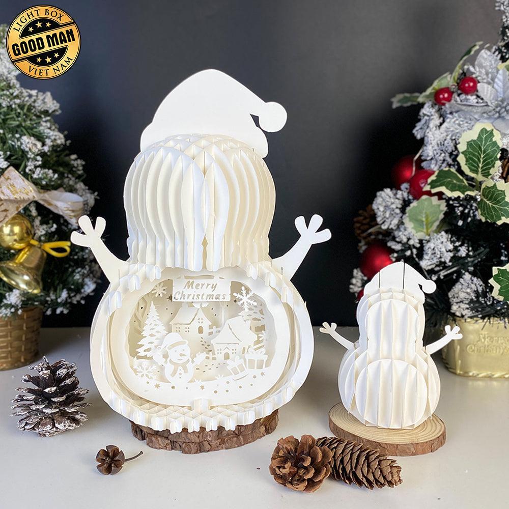 Christmas Snowman - Snowman Pop-up File - Cricut File - LightBoxGoodMan - LightboxGoodman