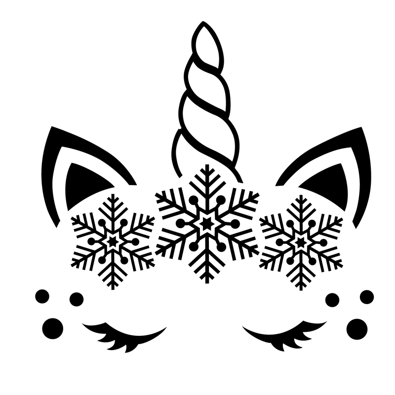 Christmas Unicorn 1 - Cricut File - Svg, Png, Dxf, Eps - LightBoxGoodMan - LightboxGoodman