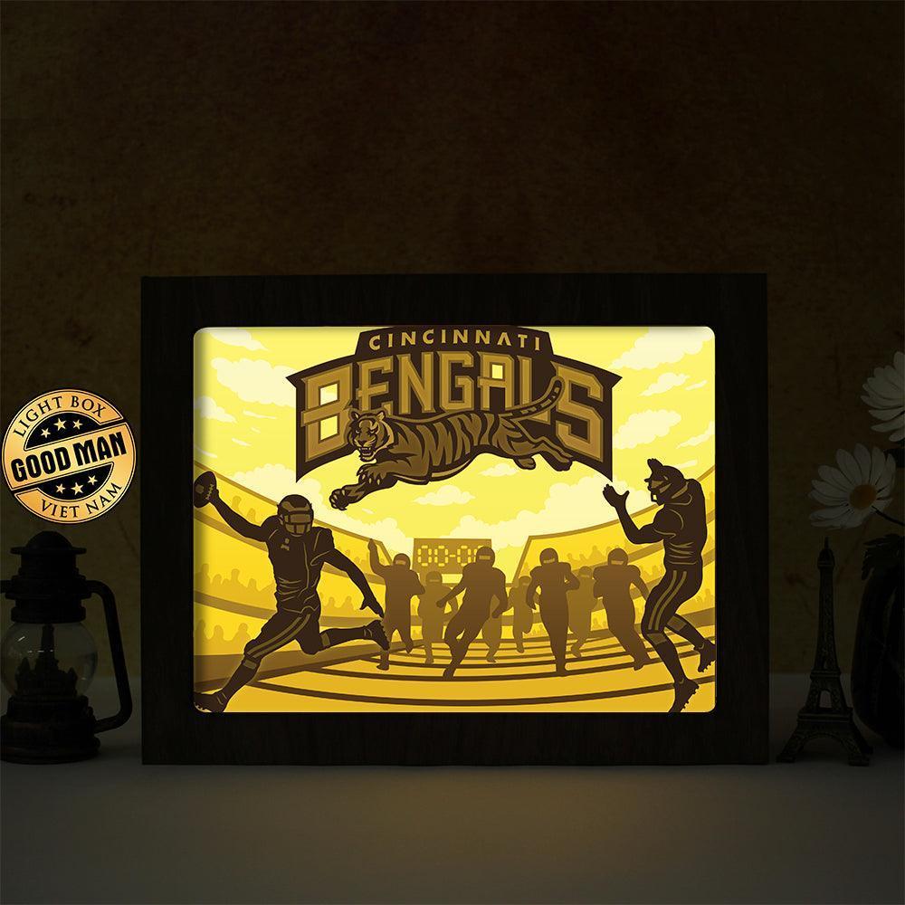 Cincinnati Bengals – Paper Cut Light Box File - Cricut File - 20x26cm - LightBoxGoodMan - LightboxGoodman