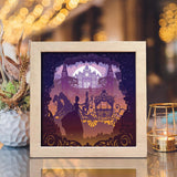 Cinderella 1 square - Paper Cut Light Box File - Cricut File - 20x20cm - LightBoxGoodMan - LightboxGoodman
