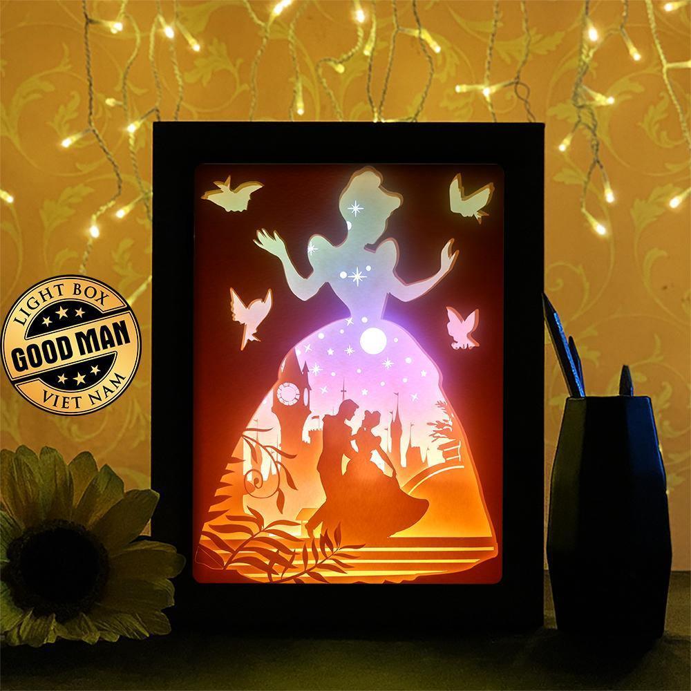 Cinderella 1 - Pop-up Light Box File - Cricut File - LightBoxGoodMan