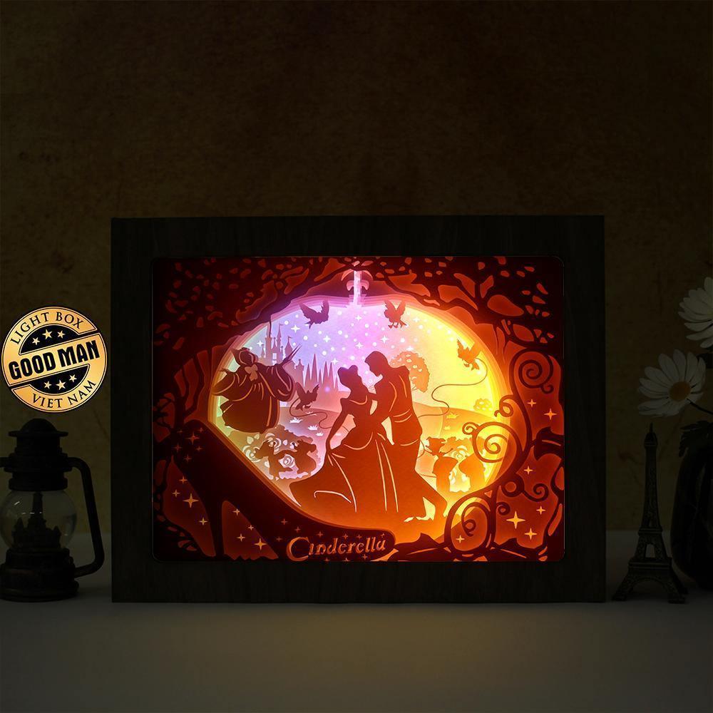 Cinderella 5 – Paper Cut Light Box File - Cricut File - 20x26cm - LightBoxGoodMan - LightboxGoodman