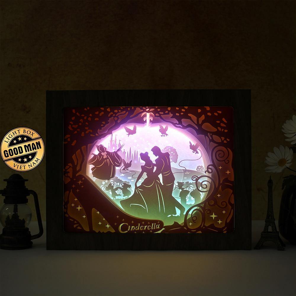 Cinderella 5 – Paper Cut Light Box File - Cricut File - 20x26cm - LightBoxGoodMan - LightboxGoodman