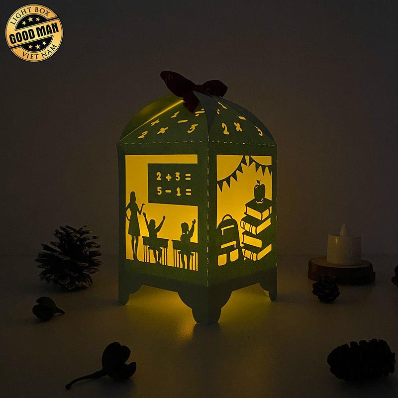 Classroom - Paper Cut Lantern File - Cricut File - 10,5x20,6cm - LightBoxGoodMan - LightboxGoodman