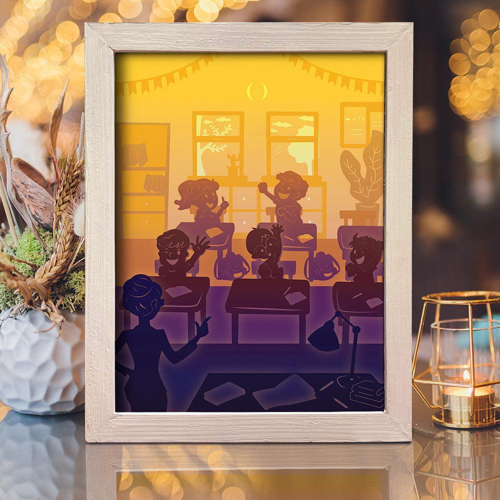 Classroom – Paper Cut Light Box File - Cricut File - 20x26cm - LightBoxGoodMan - LightboxGoodman