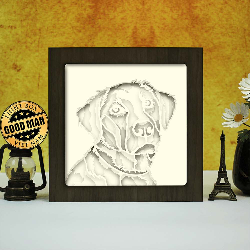 Colorful Labrador – Paper Cut Light Box File - Cricut File - 8x8 inches - LightBoxGoodMan - LightboxGoodman