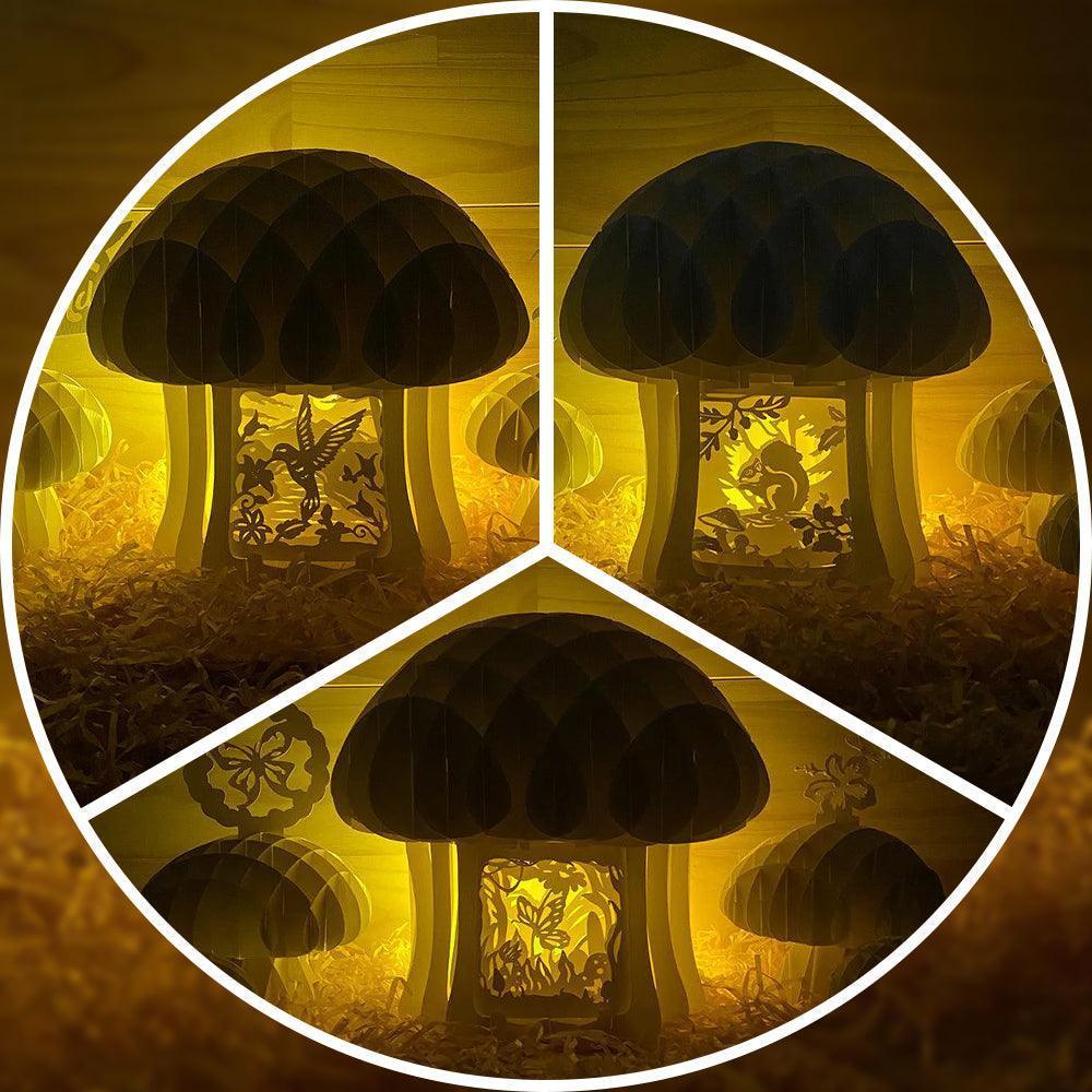 Combo Animals Landscapes 1- 3D Pop-up Light Box Mushroom File - Cricut File - LightBoxGoodMan - LightboxGoodman