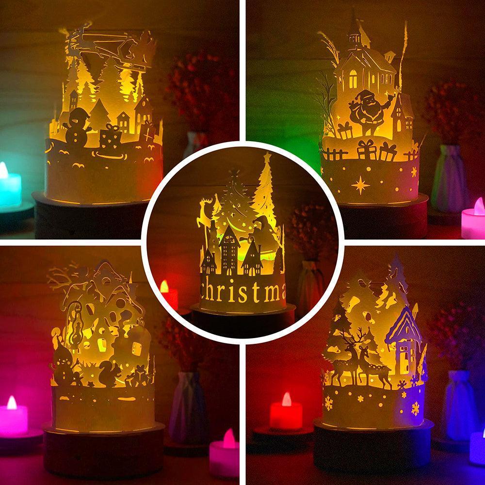 Combo Merry Christmas 2 - 3D Dome Lantern File - Cricut File - LightBoxGoodMan - LightboxGoodman
