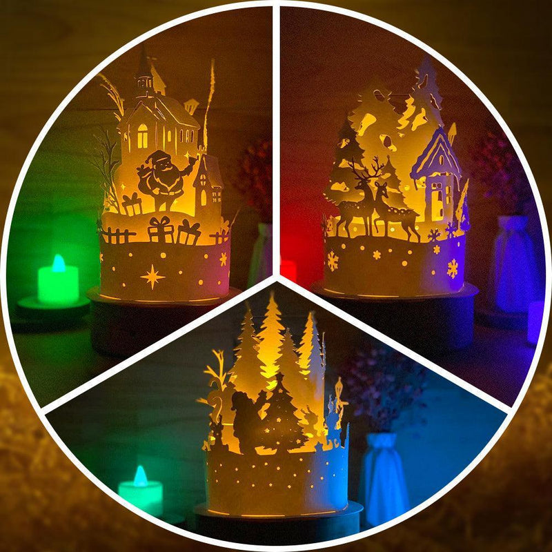 Combo Merry Christmas 4 - 3D Dome Lantern File - Cricut File - LightBoxGoodMan - LightboxGoodman