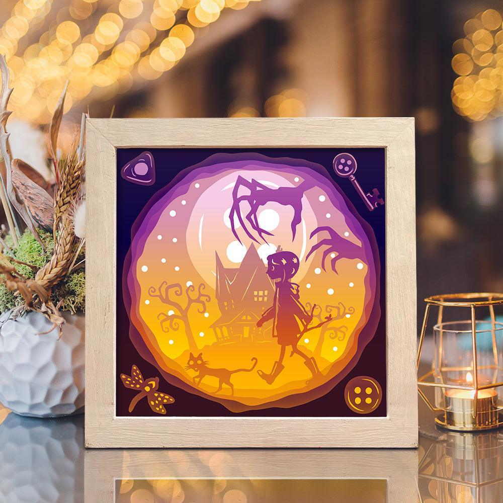 Coraline - Paper Cut Light Box File - Cricut File - 20x20cm - LightBoxGoodMan - LightboxGoodman