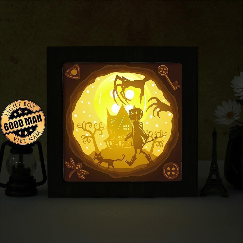 Coraline - Paper Cut Light Box File - Cricut File - 20x20cm - LightBoxGoodMan - LightboxGoodman
