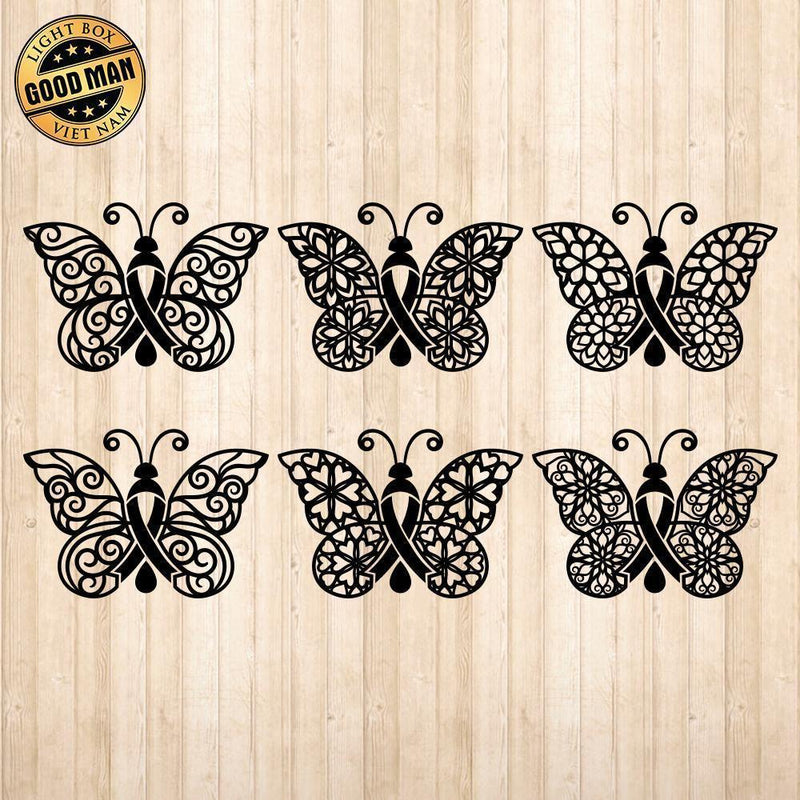 Cure Diabetes Butterfly Set- Cricut File - Svg, Png, Dxf, Eps - LightBoxGoodMan - LightboxGoodman