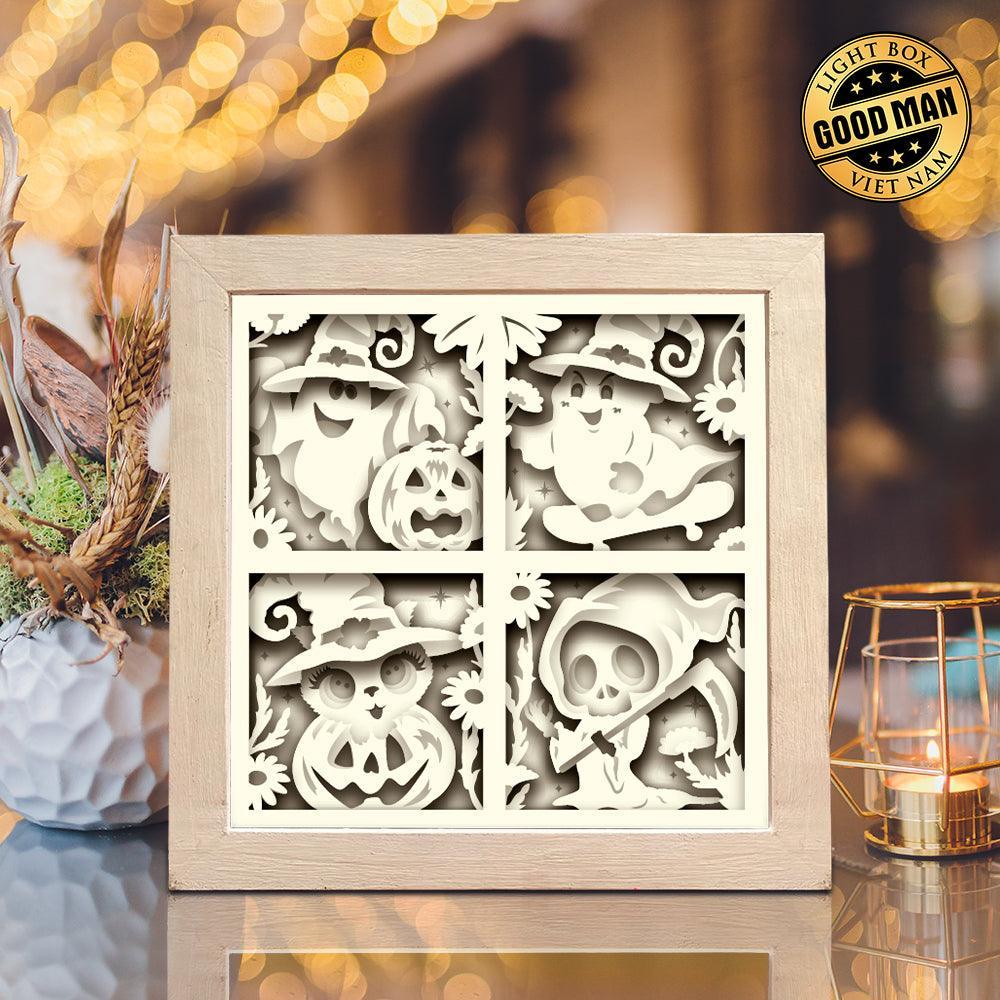 Cute Halloween 1 – Paper Cut Light Box File - Cricut File - 20x20cm - LightBoxGoodMan - LightboxGoodman