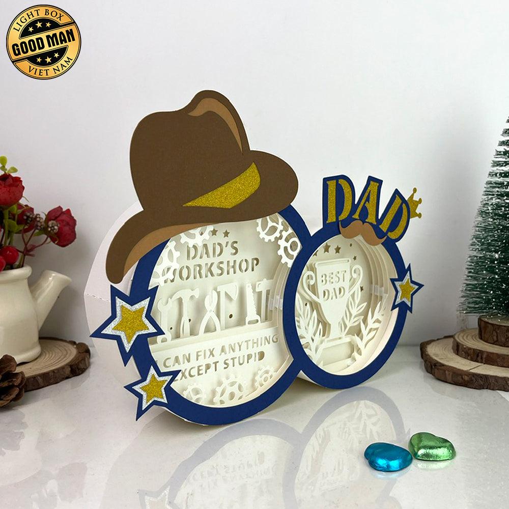 Dad's Workshop - Father's Day Papercut Lightbox File - 8.8x10.5" - Cricut File - LightBoxGoodMan - LightboxGoodman