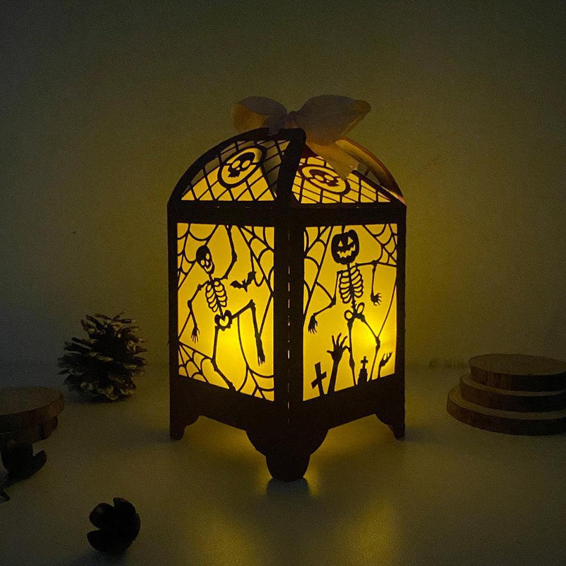 Dancing Skeletons - Paper Cut Lantern File - Cricut File - 10,5x20,6cm - LightBoxGoodMan - LightboxGoodman