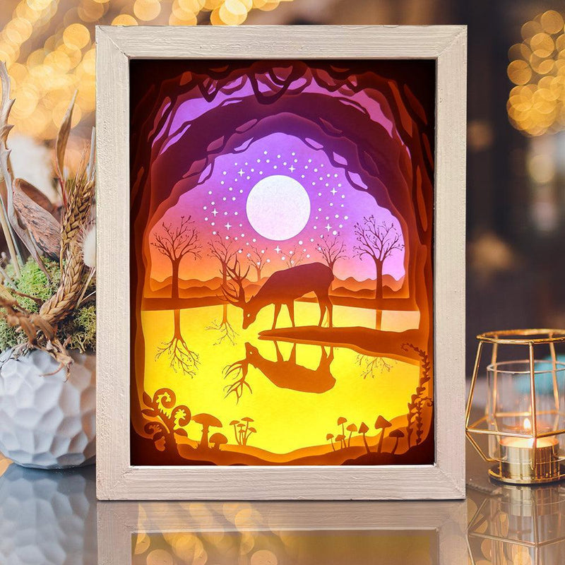 Deer 5 – Paper Cut Light Box File - Cricut File - 8x10 inches - LightBoxGoodMan - LightboxGoodman