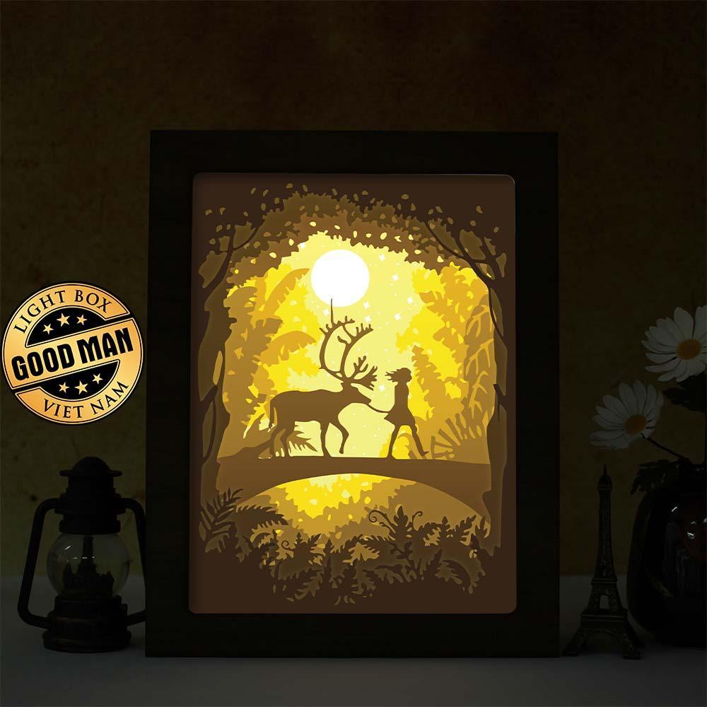 Deer 7 – Paper Cut Light Box File - Cricut File - 8x10 inches - LightBoxGoodMan - LightboxGoodman