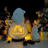Deer Couple - Snowman Pop-up File - Cricut File - LightBoxGoodMan