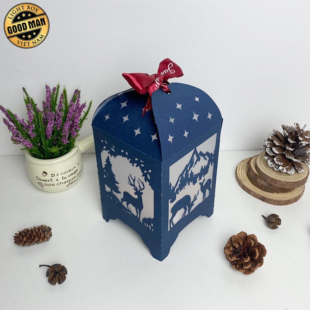 Deer - Paper Cut Lantern File - Cricut File - 10,5x20,6cm - LightBoxGoodMan - LightboxGoodman