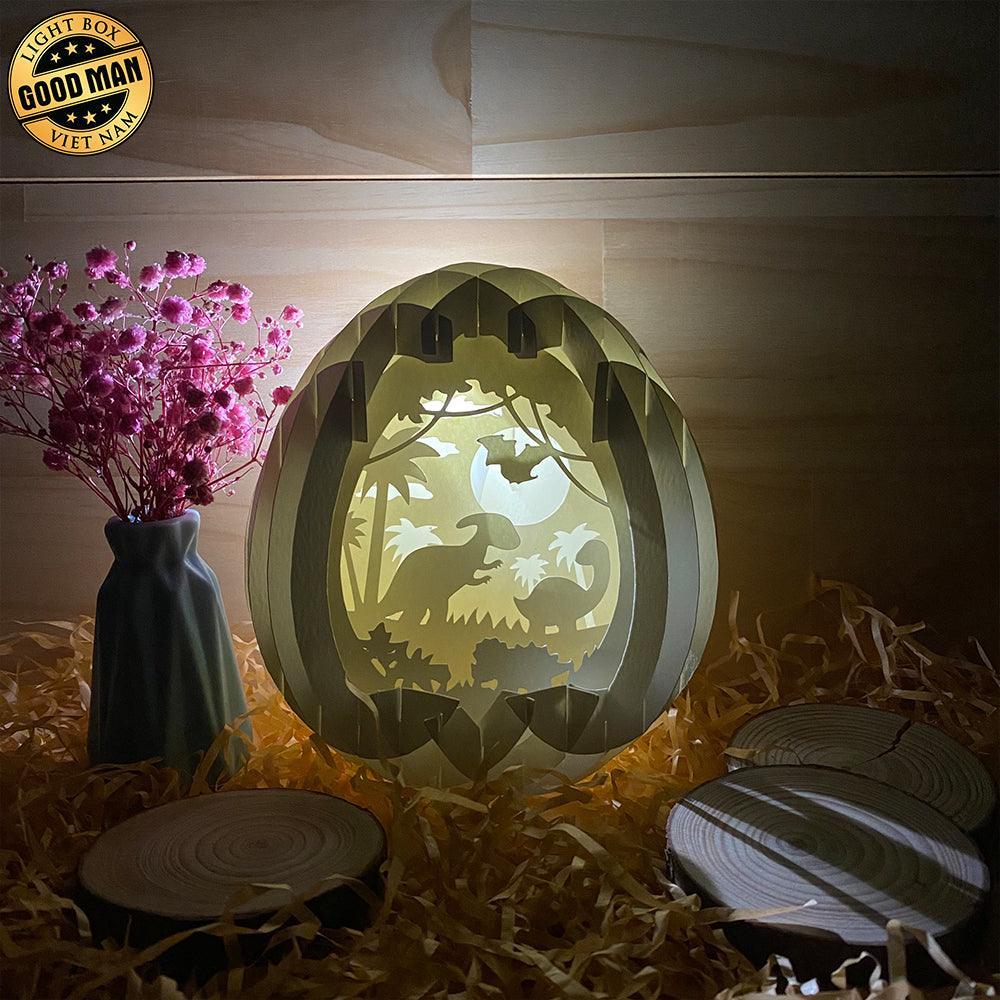 Dinosaur - Easter Egg 3D Pop-up File - Cricut File - 5.8x4.8" - LightBoxGoodMan - LightboxGoodman
