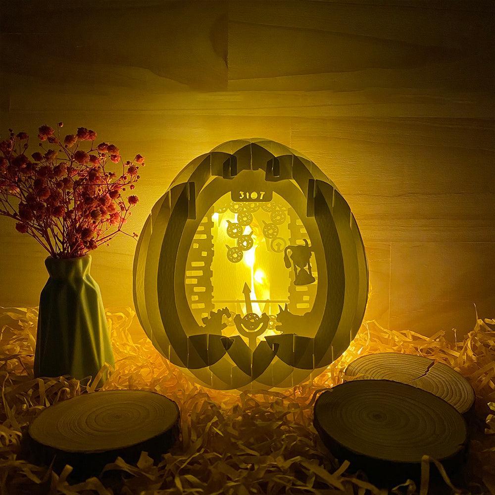 Dinosaur Eggs Pop Game - Easter Egg 3D Pop-up File - Cricut File - 5.8x4.8" - LightBoxGoodMan - LightboxGoodman