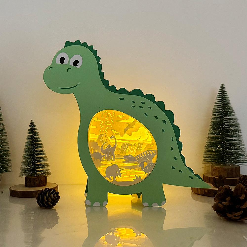 Dinosaurs 2 - Dinosaur Papercut Lightbox File - 7.7x8" - Cricut File - LightBoxGoodMan - LightboxGoodman