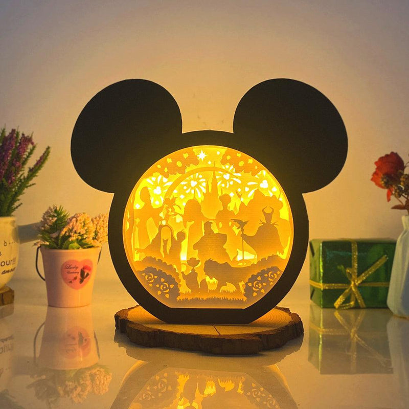 Disney Villain - Paper Cut Mickey Mouse Light Box File - Cricut File - 6,3x7,3 Inches - LightBoxGoodMan - LightboxGoodman