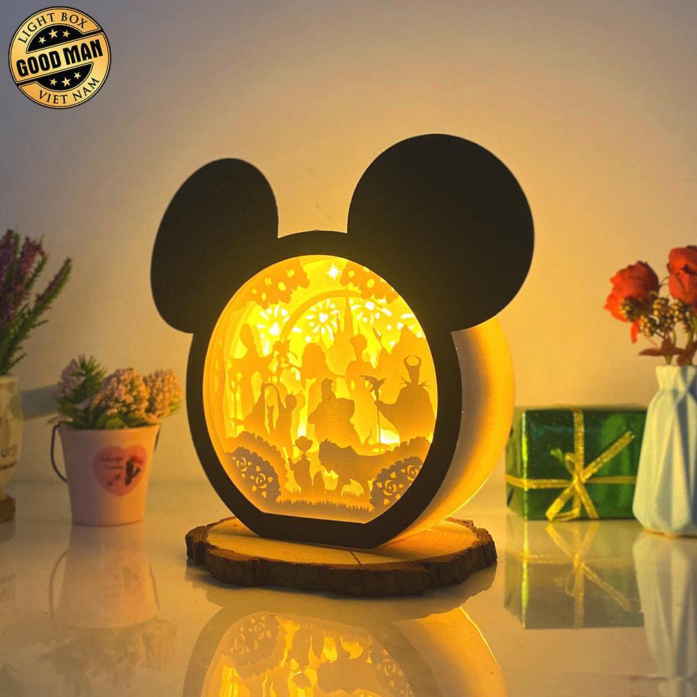 Disney Villain - Paper Cut Mickey Mouse Light Box File - Cricut File - 6,3x7,3 Inches - LightBoxGoodMan - LightboxGoodman