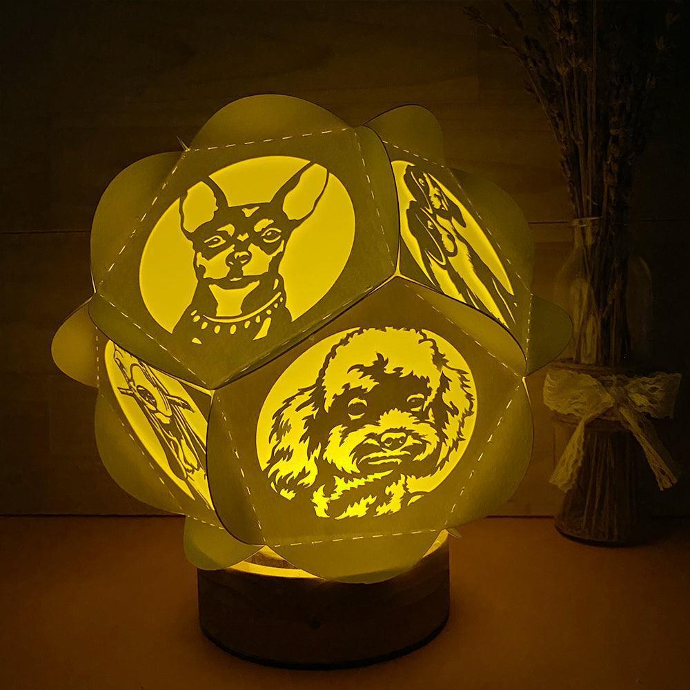 Dog - Pentagon 3D Lantern File - Cricut File - LightBoxGoodMan - LightboxGoodman