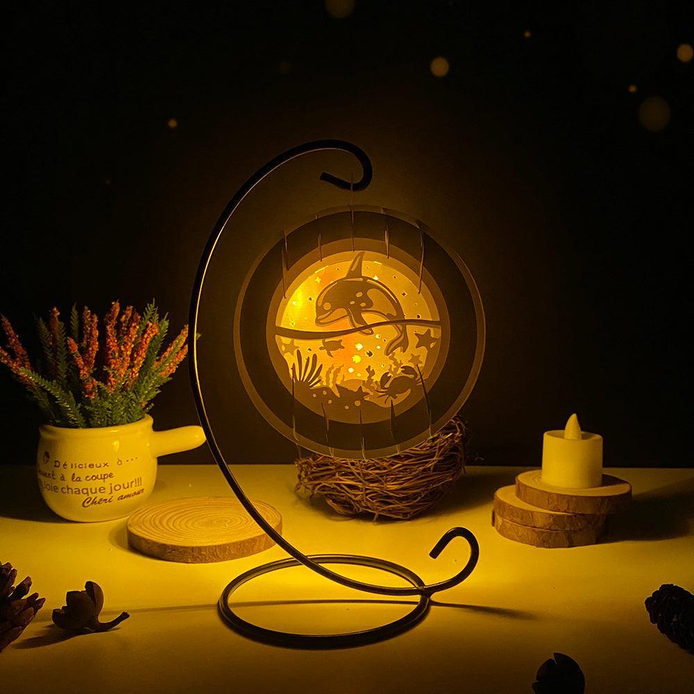 Dolphin - 3D Pop-up Light Box Ornament File - Cricut File - LightBoxGoodMan - LightboxGoodman