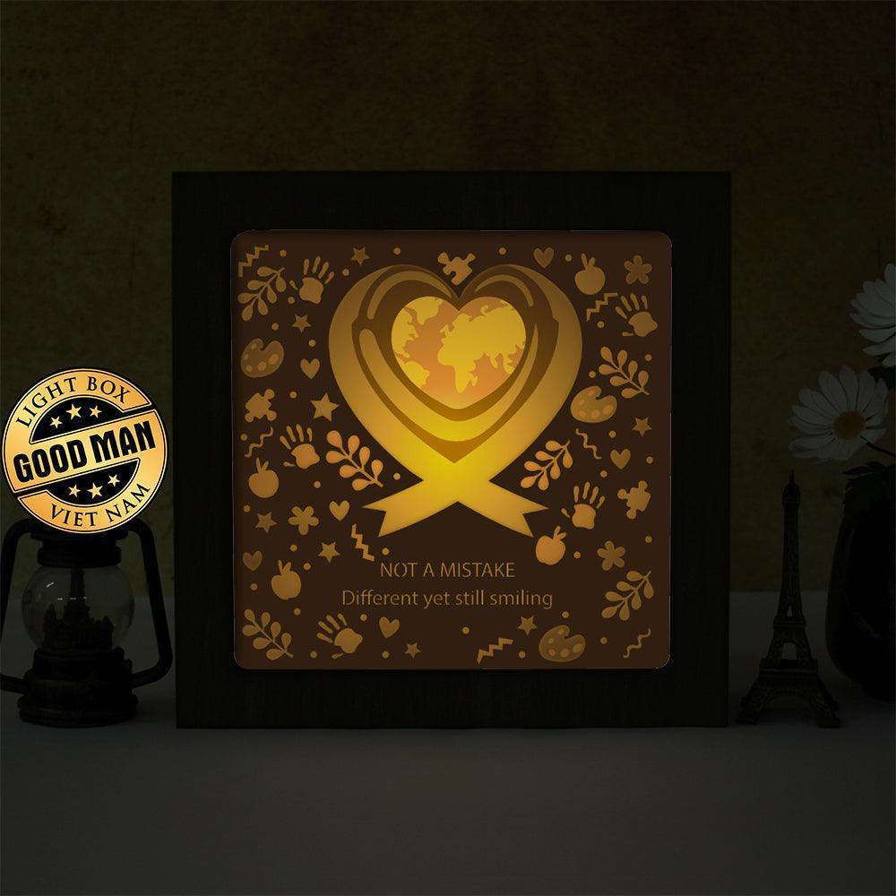 Down Syndrome – Paper Cut Light Box File - Cricut File - 20x20cm - LightBoxGoodMan - LightboxGoodman