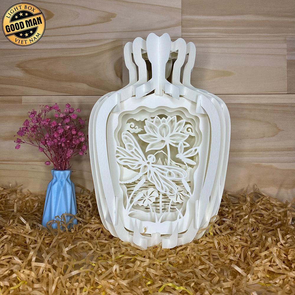 Dragonfly - 3D Pop-up Light Box Vase File - Cricut File - LightBoxGoodMan - LightboxGoodman