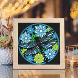 Dragonfly 4 – Paper Cut Light Box File - Cricut File - 8x8 inches - LightBoxGoodMan