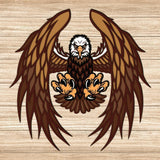 Eagle 2 - Paper 3D Layered File - Cricut File - 20x17cm - LightBoxGoodMan