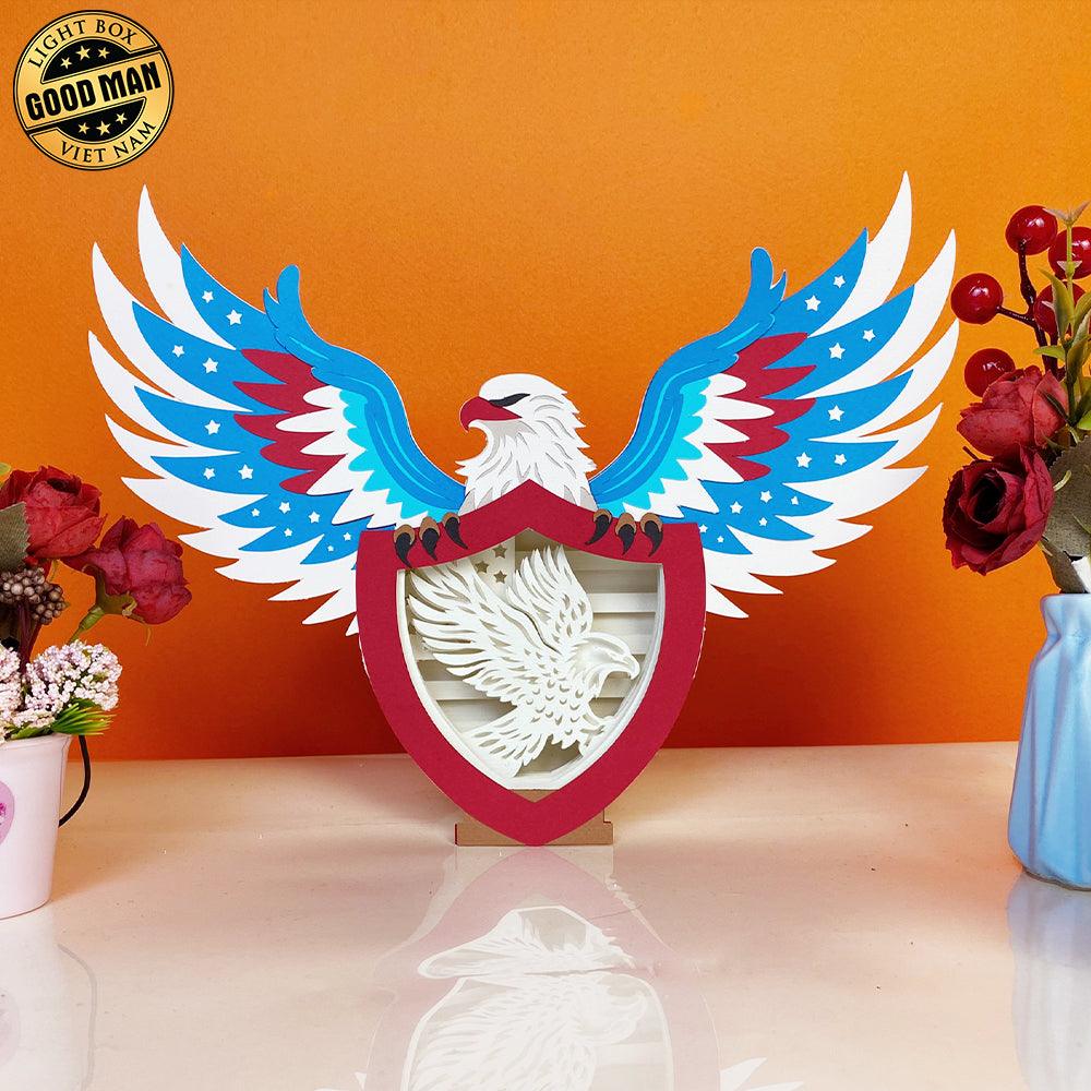 Eagle - USA Eagle Papercut Lightbox File - 10.3x8" - Cricut File - LightBoxGoodMan - LightboxGoodman