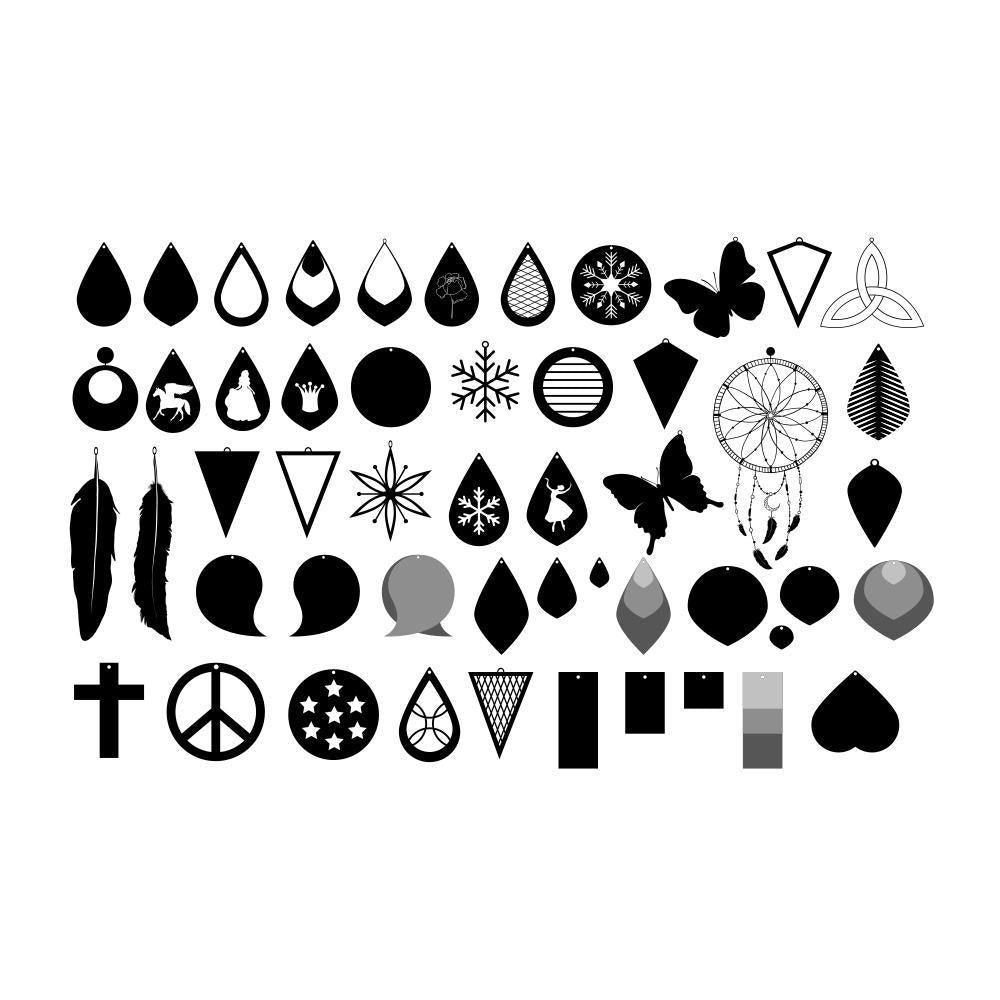 Louis Vuitton Earrings SVG Cut File DXF PNG and EPS Vector