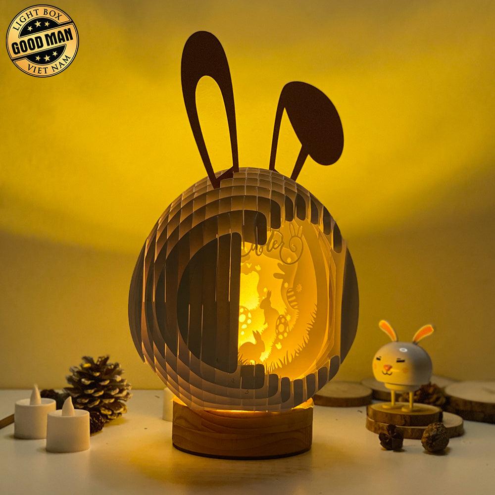 Easter 1 - Easter Rabbit 3D Pop-up File - Cricut File - 12.9x7.45" - LightBoxGoodMan - LightboxGoodman