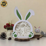 Easter 1 - Paper Cut Bunny Light Box File - Cricut File - 10,2x7,3 Inches - LightBoxGoodMan - LightboxGoodman