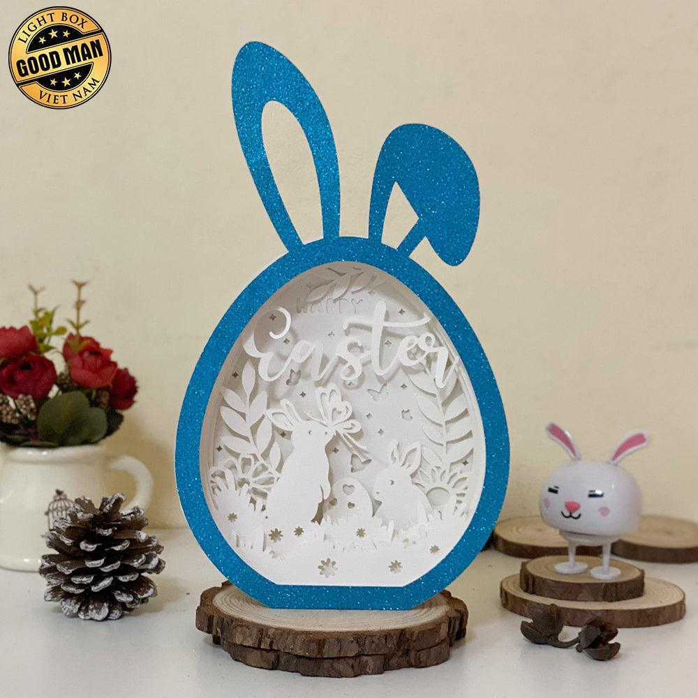 Easter 1 - Paper Cut Bunny Light Box File - Cricut File - 6.4x10.9 Inches - LightBoxGoodMan - LightboxGoodman