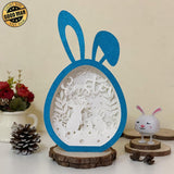 Easter 1 - Paper Cut Bunny Light Box File - Cricut File - 6.4x10.9 Inches - LightBoxGoodMan - LightboxGoodman