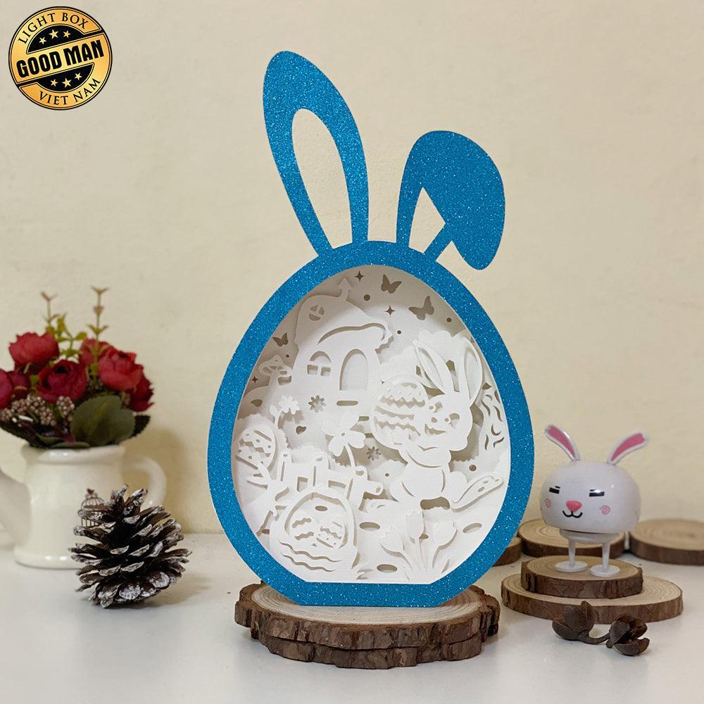 Easter 4 - Paper Cut Bunny Light Box File - Cricut File - 6.4x10.9 Inches - LightBoxGoodMan - LightboxGoodman