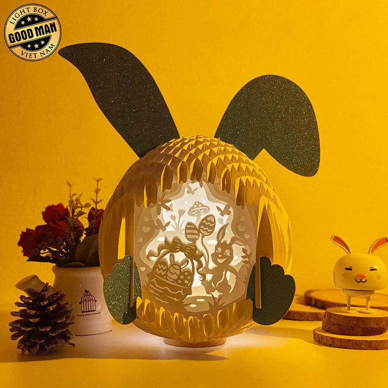 Easter 5 - Easter Bunny 3D Pop-up File - Cricut File - 12.6x7.5" - LightBoxGoodMan - LightboxGoodman