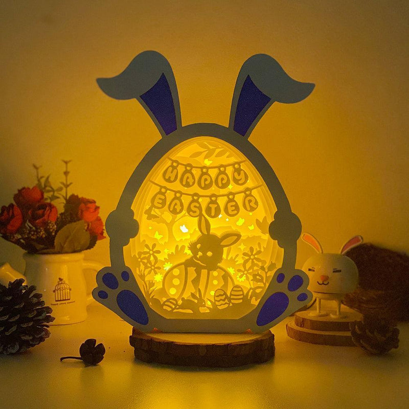 Easter 7 - Paper Cut Bunny Light Box File - Cricut File - 9,7x7,5 Inches - LightBoxGoodMan - LightboxGoodman