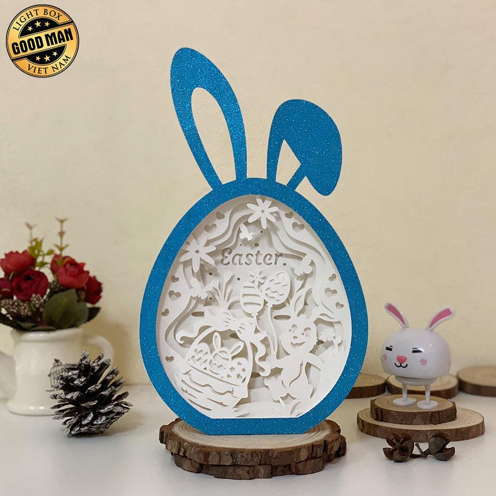 Easter 8 - Paper Cut Bunny Light Box File - Cricut File - 6.4x10.9 Inches - LightBoxGoodMan - LightboxGoodman