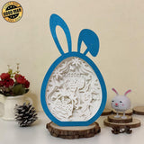 Easter 8 - Paper Cut Bunny Light Box File - Cricut File - 6.4x10.9 Inches - LightBoxGoodMan - LightboxGoodman